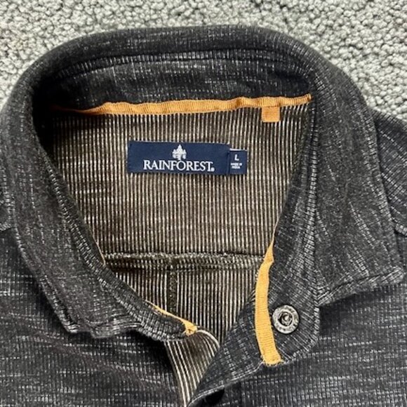 Rainforest Men's Mixed Grey Long-Sleeve Shirt-Jacket - Cotton Blend - Sz. L -EUC - Picture 6 of 15